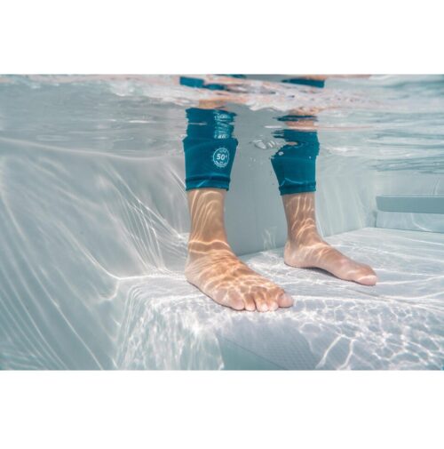 BAÑADOR PANTALÓN LARGO NATACIÓN PISCINA BEBÉ ANTI-UV UFP50+ NABAIJÍ AZUL DE PRUSIA - Imagen 3