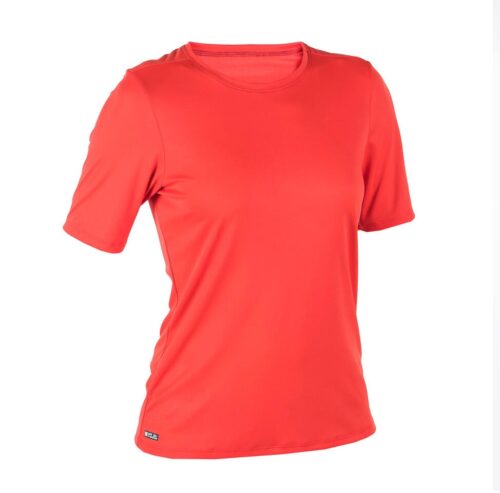 CAMISETA PROTECCIÓN SOLAR SURF UPF50+ MUJER OLAIAN ROJO SANDÍA - Imagen 2