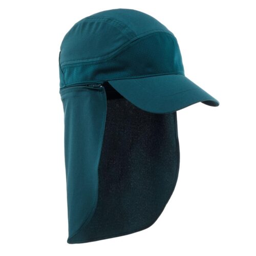 GORRA ANTI UV DE SENDERISMO NIÑOS QUECHUA MH500 UPF 50+ AZUL PETRÓLEO ÚNICA