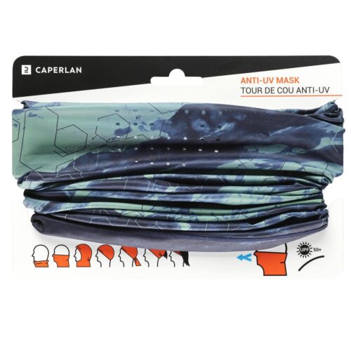 CUBRECUELLO PESCA 500 ANTI-UV UPF 50+ CAPERLAN AZUL VERDE ADULTO - Imagen 6