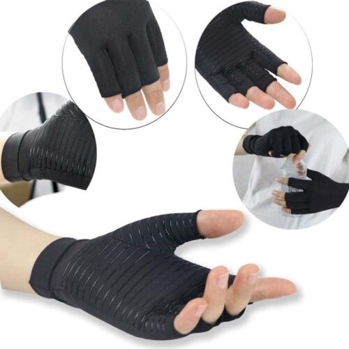 GUANTES DE COMPRESIÓN CON COBRE SUMAQ TERAPÉUTICO – ALIVIA ARTRITIS - CORTO NEGRO - Imagen 6