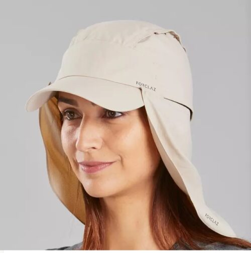 GORRA SENDERISMO Y TREKKING FORCLAZ 900 PROTECCIÓN SOLAR UPF 40+ BEIGE ADULTO - Imagen 2