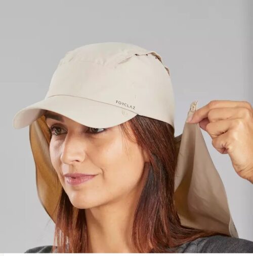 GORRA SENDERISMO Y TREKKING FORCLAZ 900 PROTECCIÓN SOLAR UPF 40+ BEIGE ADULTO - Imagen 3