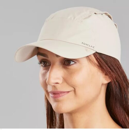 GORRA SENDERISMO Y TREKKING FORCLAZ 900 PROTECCIÓN SOLAR UPF 40+ BEIGE ADULTO - Imagen 4