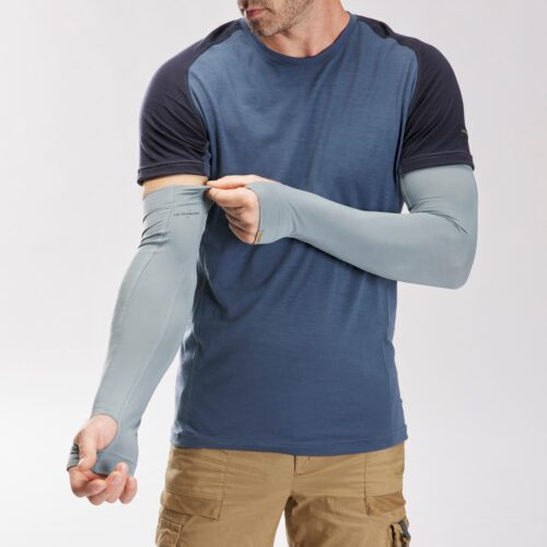 MANGAS ANTI-UV UPF40+ TREKKING DESIERTO FORCLAZ DESERT 500 GRIS - Imagen 2