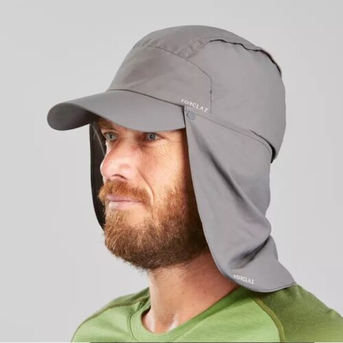 GORRA SENDERISMO Y TREKKING FORCLAZ 900 PROTECCIÓN SOLAR UPF 40+ GRIS ADULTO - Imagen 2