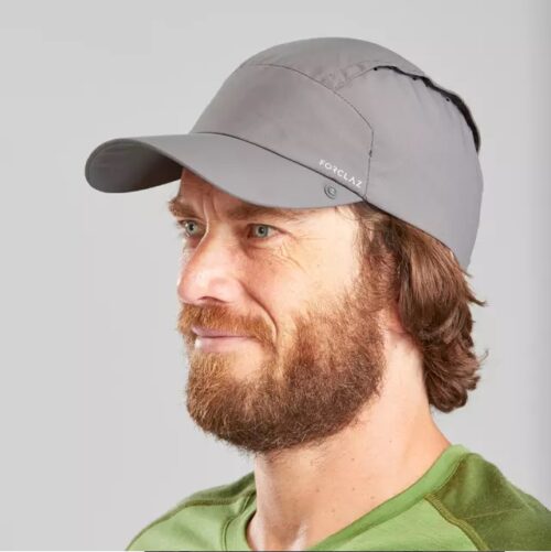 GORRA SENDERISMO Y TREKKING FORCLAZ 900 PROTECCIÓN SOLAR UPF 40+ GRIS ADULTO - Imagen 5