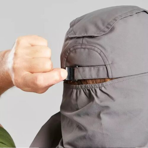 GORRA SENDERISMO Y TREKKING FORCLAZ 900 PROTECCIÓN SOLAR UPF 40+ GRIS ADULTO - Imagen 4