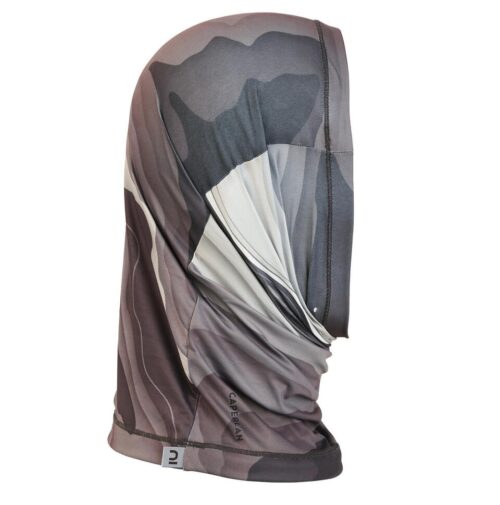 CUBRECUELLO PESCA 500 ANTI-UV UPF 50+ CAPERLAN GRIS NEGRO ADULTO - Imagen 4