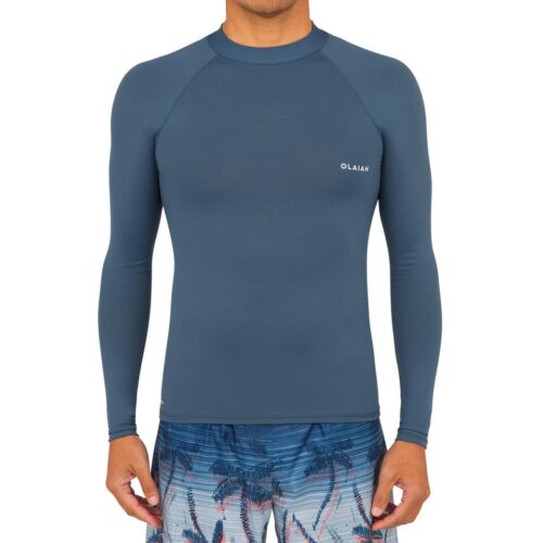 CAMISETA ANTI-UV SURF UFP50+ OLAIAN TOP 100 MANGA LARGA HOMBRE GRIS TORMENTA - Imagen 2