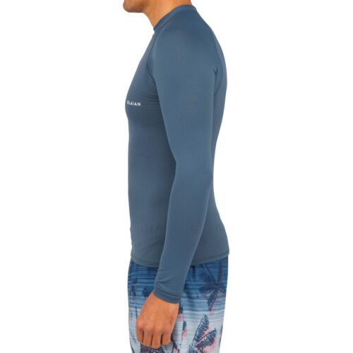 CAMISETA ANTI-UV SURF UFP50+ OLAIAN TOP 100 MANGA LARGA HOMBRE GRIS TORMENTA - Imagen 4