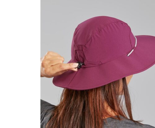SOMBRERO DE TREKKING ANTI-UV UPF40+ FORCLAZ MUJER MT500 VIOLETA - Imagen 3