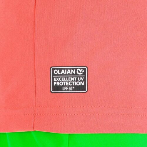 CAMISETA PROTECCIÓN SOLAR UFP50+ NIÑOS OLAIAN ROSA FLUORESCENTE - Imagen 2