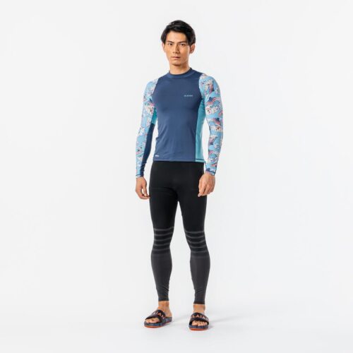 LEGGINGS PROTECCIÓN SOLAR UFP50+ SURF HOMBRE OLAIAN 100 NEGRO - Imagen 7