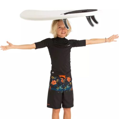 CAMISETA PROTECCIÓN SOLAR UPF50+ SURF NIÑOS OLAIAN NEGRO - Imagen 5