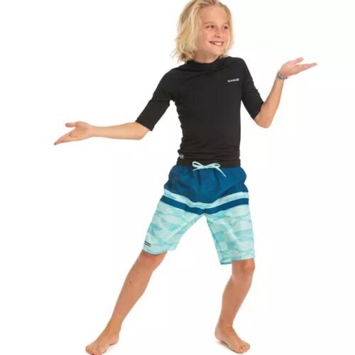 CAMISETA PROTECCIÓN SOLAR UPF50+ SURF NIÑOS OLAIAN NEGRO - Imagen 6