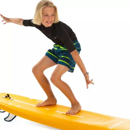 CAMISETA PROTECCIÓN SOLAR UPF50+ SURF NIÑOS OLAIAN NEGRO - Imagen 3