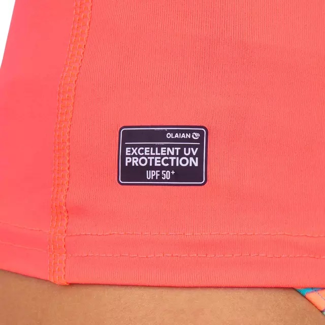 CAMISETA PROTECCIÓN SOLAR UPF50+ SURF NIÑOS OLAIAN ROSA - Imagen 6