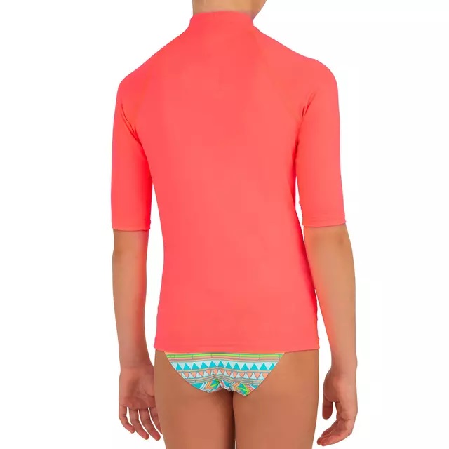 CAMISETA PROTECCIÓN SOLAR UPF50+ SURF NIÑOS OLAIAN ROSA - Imagen 5