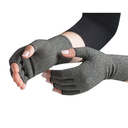 GUANTES DE COMPRESIÓN SUMAQ - DEDO 3/4 ALIVIA DOLOR ARTRITIS NEGRO - Imagen 2