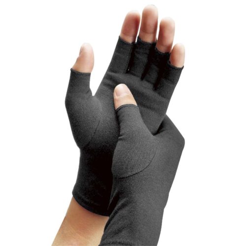 GUANTES DE COMPRESIÓN SUMAQ - DEDO 3/4 ALIVIA DOLOR ARTRITIS NEGRO - Imagen 3