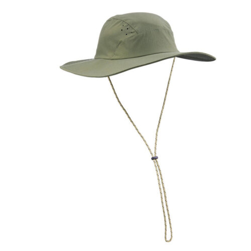 SOMBRERO DE TREKKING ANTI-UV UPF40+ FORCLAZ HOMBRE MT500 VERDE CAQUI