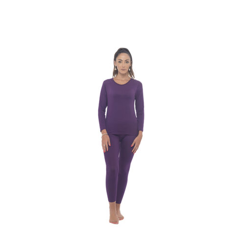 SET TÉRMICO PRIMERA CAPA WARM W100 SUMAQ MUJER VIOLETA - Imagen 2