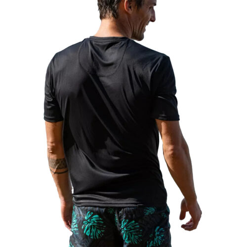 CAMISETA PROTECCIÓN SOLAR UPF50+ SURF HOMBRE M/C OLAIAN NEGRO - Imagen 2
