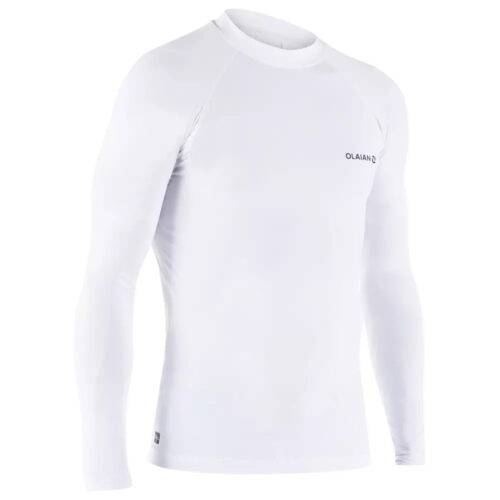 CAMISETA ANTI-UV SURF UFP50+ OLAIAN TOP 100 MANGA LARGA HOMBRE BLANCO