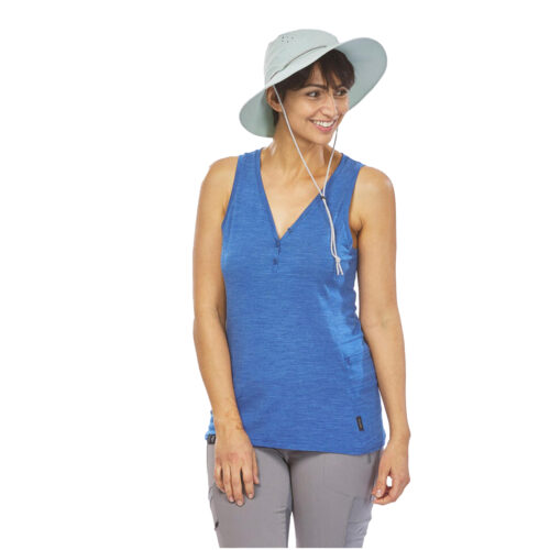 SOMBRERO DE TREKKING ANTI-UV UPF40+ FORCLAZ MUJER MT500 VERDE PÁLIDO - Imagen 4