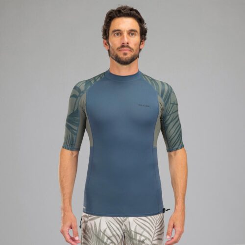CAMISETA PROTECCIÓN SOLAR UPF50+ MANGA CORTA HOMBRE TOP500 OLAIAN GRIS TOMENTA - Imagen 2