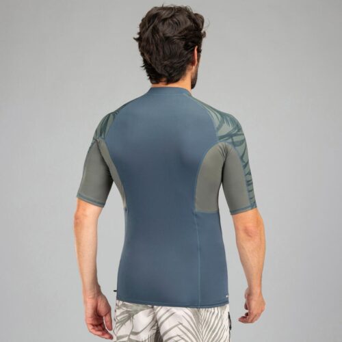CAMISETA PROTECCIÓN SOLAR UPF50+ MANGA CORTA HOMBRE TOP500 OLAIAN GRIS TOMENTA - Imagen 4
